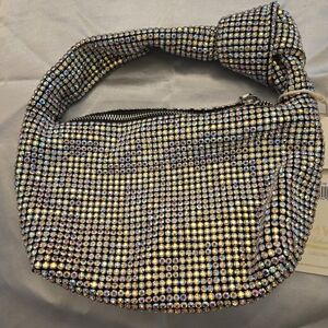 Madison West Sparkling Rhinestone Shoulder Bag With Black Lining NWT